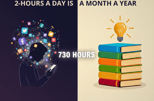 2 hours a day for a year