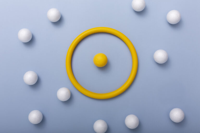 How to Set Goals You Will Actually Achieve protection concept with circle balls