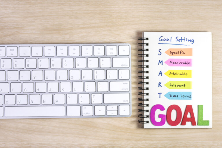 SMART goal setting productivity planning notebook
