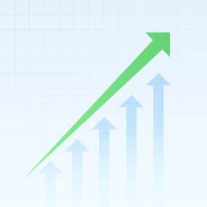 corporate business growth arrow Represents the foundation being built.